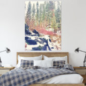 Bos in de winter canvas afdruk (Insitu (Slaapkamer))