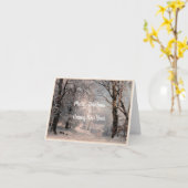 bos in de winter kaart (Gele Bloem)