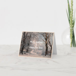 bos in de winter kaart