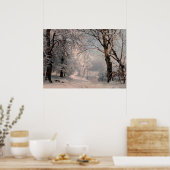 Bos in de winter poster (Keuken)