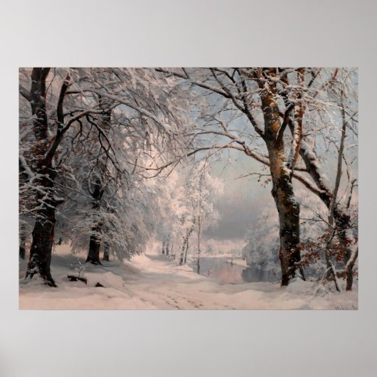 Bos in de winter poster (Voorkant)