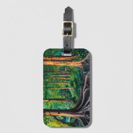 Bos in de zomer bagagelabel (Voorkant (verticaal))