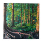 Bos in de zomer tegeltje (Voorkant)