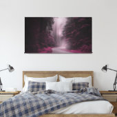 Bos in Mist Fantasy Landschap Canvas Afdruk (Insitu (Slaapkamer))