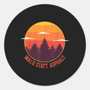 Bos in plaats van asfalt Natuur Mountains bos Ronde Sticker