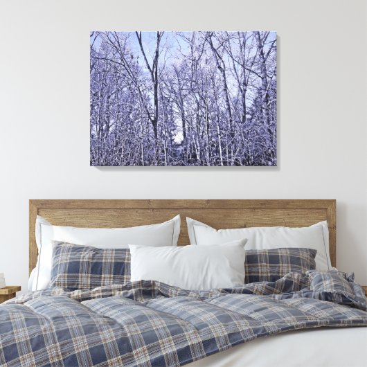 Bos in Twilight Canvas Afdruk (Insitu (Slaapkamer))