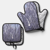 Bos in Twilight Ovenwant & Pannenlap Set (Voorkant / Achterkant)