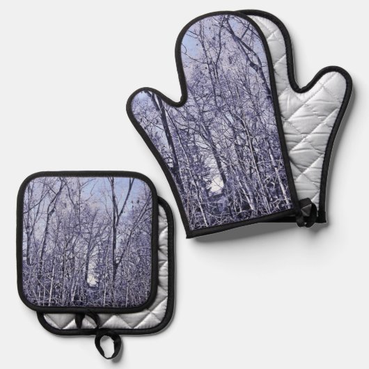 Bos in Twilight Ovenwant & Pannenlap Set (Voorkant / Achterkant)