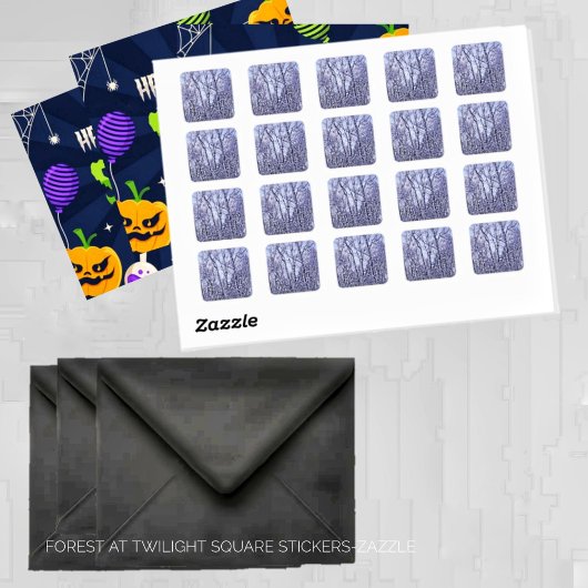 Bos in Twilight Vierkante Sticker