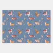 bos in waterverf patroon- bambi, vos, coney; inpakpapier vel (Voorkant 3)