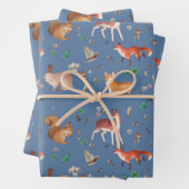 bos in waterverf patroon- bambi, vos, coney; inpakpapier vel (In situ)