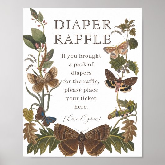  BOS Insecten Baby shower Luier Raffle Poster (Voorkant)