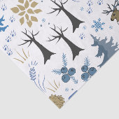 Bos kerstbomen en dieren tissuepapier (Detail)