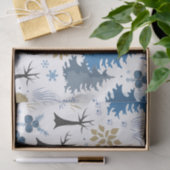 Bos kerstbomen en dieren tissuepapier (Geschenk)