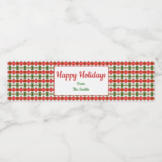 Bos Kerstmis Water Fles Label Waterfles Etiket (Enkel label)