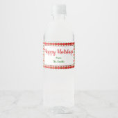 Bos Kerstmis Water Fles Label Waterfles Etiket (Voorkant)