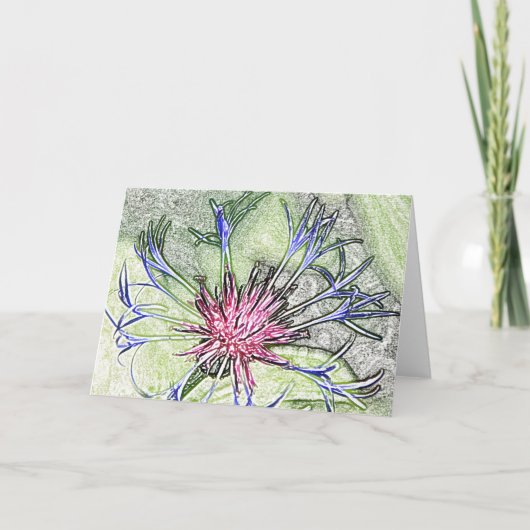 Bos klantgerichte de notakaart van de sterbloem kaart (Voorkant)