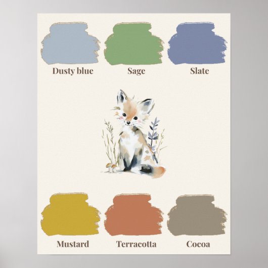 Bos Kleuren Peuter Poster (Voorkant)