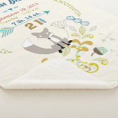 Bos kwekerij vos blad bloemmotief geboorte statist sherpa deken (3/4)