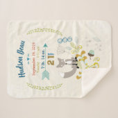 Bos kwekerij vos blad bloemmotief geboorte statist sherpa deken (Voorkant (horizontaal))