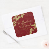 Bos laat goud achter vierkante sticker (Envelop)