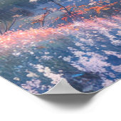 Bos Lake en Snowy Mountain Panorama Poster (Hoek)