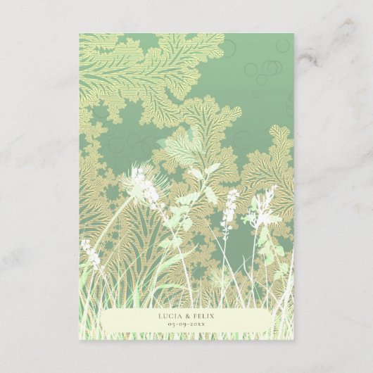 Bos Land Landschap Groen Bruiloft RSVP Kaart (Achterkant)