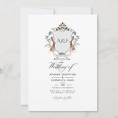 Bos Laurel Crest QR Code RSVP Huwelijk Kaart (Voorkant)