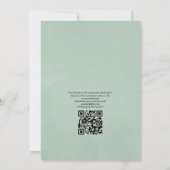 Bos Laurel Crest QR Code RSVP Huwelijk Kaart (Achterkant)