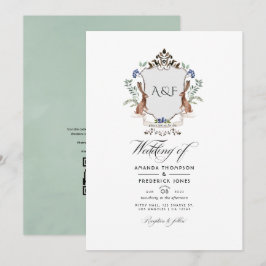Bos Laurel Crest QR Code RSVP Huwelijk Kaart