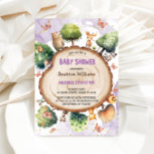 Bos Leuke Dieren Waterverf Baby meisje Douche Kaart