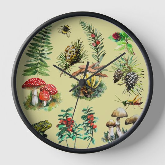 Bos leven, waterverf schilderen, wilde paddenstoel (Voorkant)