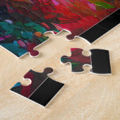 Bos levendige abstracte kunst legpuzzel (Zijkant)
