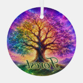 Bos Levensboom Glas Ornament (Achterkant)