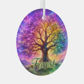 Bos Levensboom Glas Ornament (Voorkant Rechts)