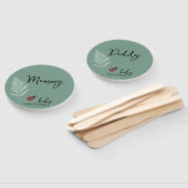 Bos Lieveheersbeestjes Groen Baby shower Handwaaier (Niet-gemonteerd)