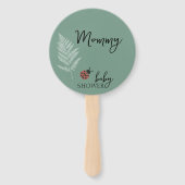Bos Lieveheersbeestjes Groen Baby shower Handwaaier (Voorkant)