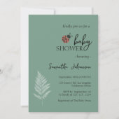 Bos Lieveheersbeestjes Groen Baby shower Kaart (Voorkant)