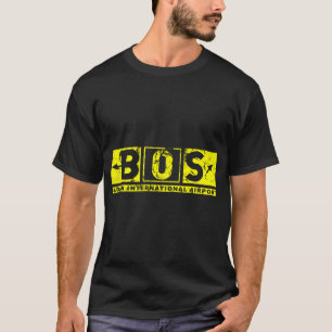 Bos Logan International Airport Taxiway Bord Piloo T-shirt