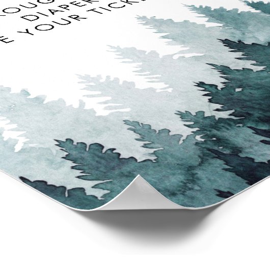 Bos Luier Raffle teken Poster (Hoek)