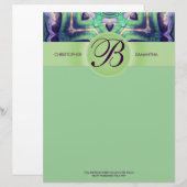 Bos Magie Liefdeszaden Monogram Briefpapier Briefhoofd (Voorkant / Achterkant)