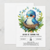 Bos Magische Chique Vogel Verjaardag Kaart (Voorkant / Achterkant)