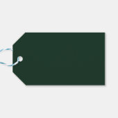 Bos massief donkergroen cadeaulabel (Achterkant Horizontaal)