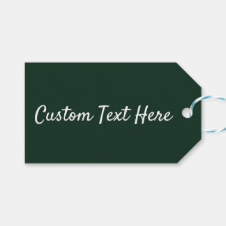 Bos massief donkergroen cadeaulabel