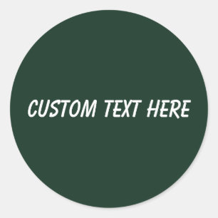 Bos massief donkergroen ronde sticker