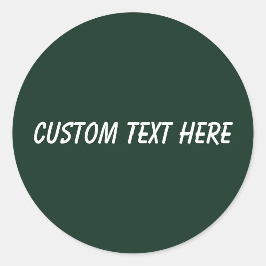 Bos massief donkergroen ronde sticker (Voorkant)