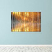 Bos met berkenbomen canvas wandkunst afdruk (Insitu (Houten vloer))