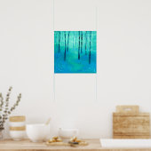 Bos met blauwe klokjes poster (Keuken)
