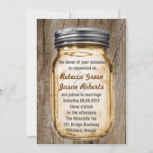 bos met bruin land rustige mason bruiloft kaart (Voorkant)