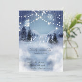 Bos met dennenbomen,Landschap,Kerstverlichting RSV Kaart (Staand voorkant)